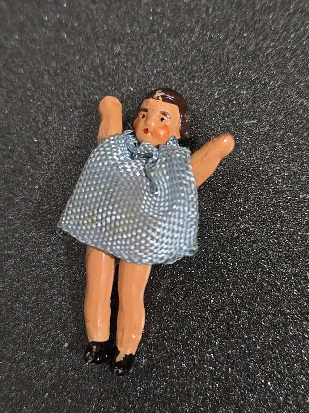 Rare German Hertwig Carl Horn Tiny 1" Jointed Miniature Doll - Picture 3 of 11